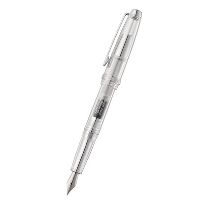 Lume Translucent Clear Resin and Chrome-plated Appointments with Polished Stainless Steel Medium Nib Fountain Pen