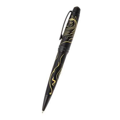Bailey™ Zodiac Year of the Horse Matte Black Lacquer with Black PVD Appointments Ballpoint Pen