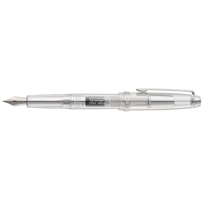 Lume Translucent Clear Resin and Chrome-plated Appointments with Polished Stainless Steel Medium Nib Fountain Pen
