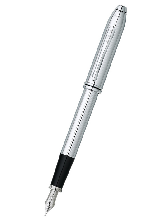 Townsend® Lustrous Chrome Stainless-Steel Fine Nib Fountain Pen