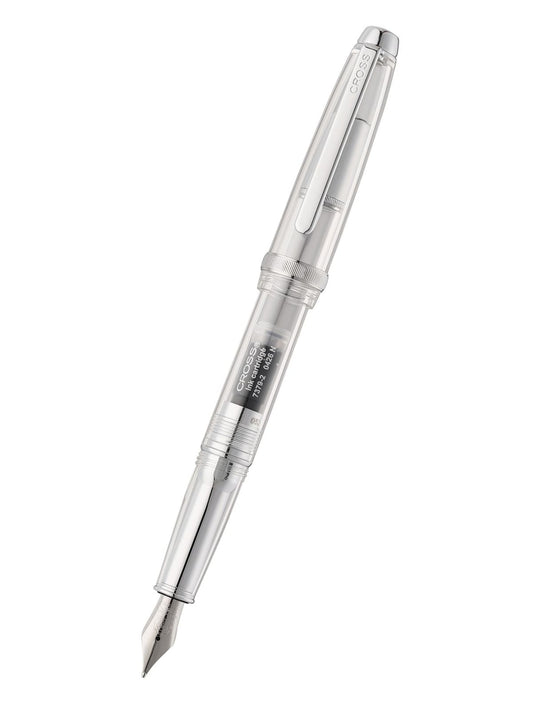 Lume Translucent Clear Resin and Chrome-plated Appointments with Polished Stainless Steel Medium Nib Fountain Pen