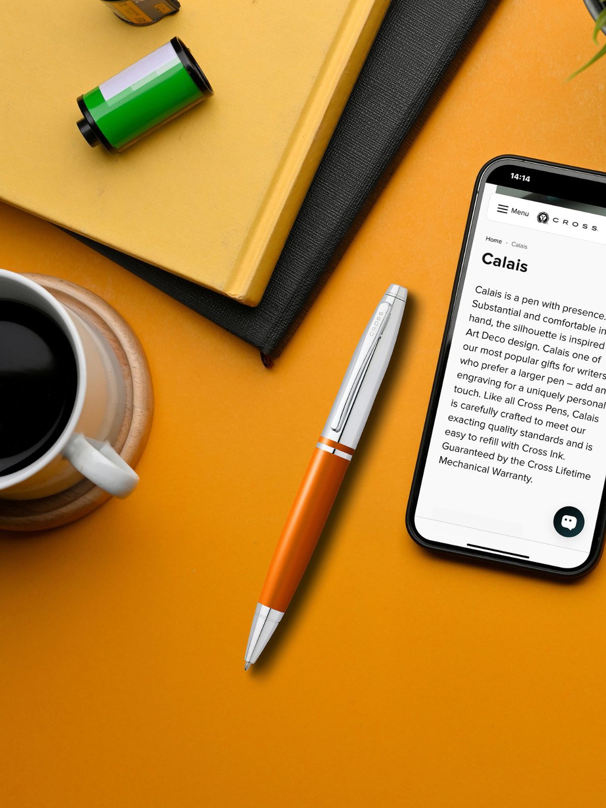 Calais™ Exuberance Orange Ballpoint Pen