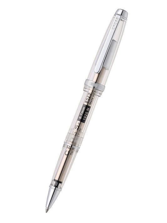 Lume Translucent Clear Resin and Chrome-plated Appointments Rollerball Pen