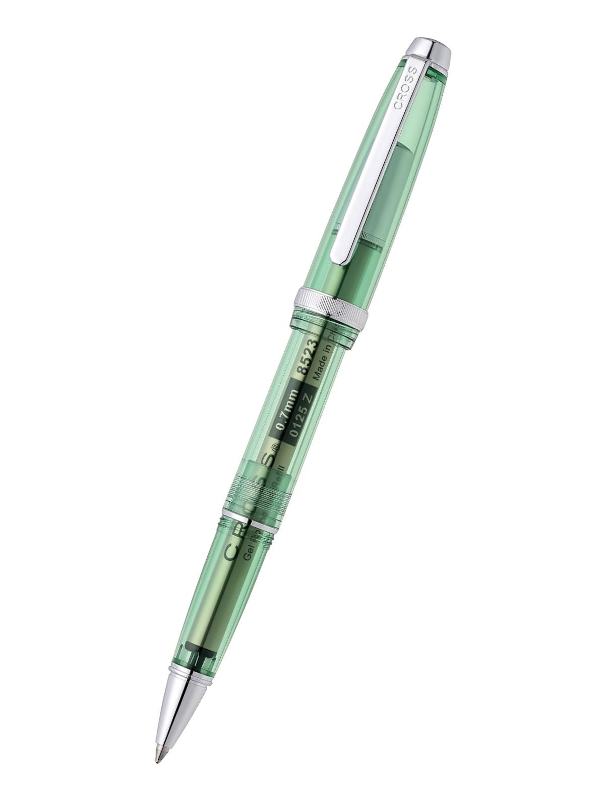 Lume Translucent Green Resin and Chrome-plated Appointments Rollerball Pen