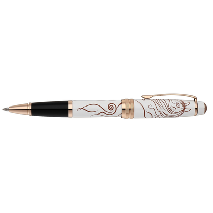 Bailey Zodiac Year of the Horse White Lacquer with Rose-Gold Plated Appointments Rollerball Pen