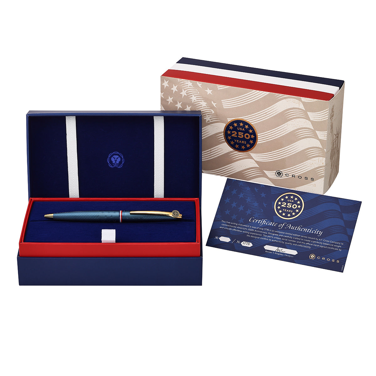 ATX® Americana Blue PVD with Gold-Tone PVD Appointments Ballpoint Pen