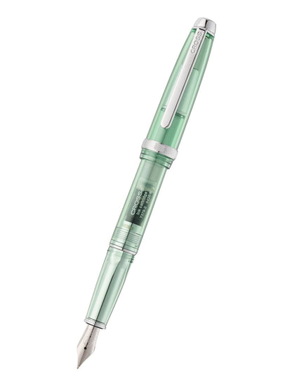 Lume Translucent Green Resin and Chrome-plated Appointments with Polished Stainless Steel Medium Nib Fountain Pen