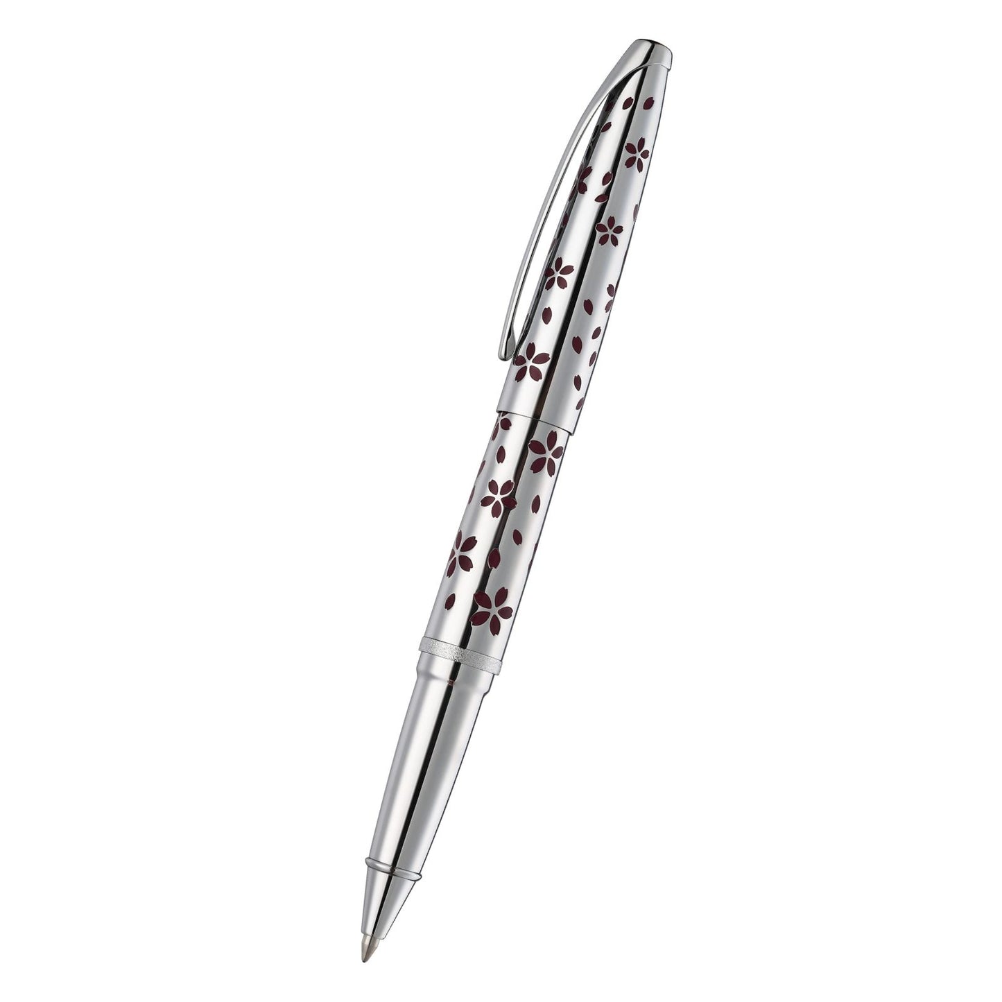 ATX® Cherry Blossom Polished Chrome with Polished Chrome Appointments Rollerball Pen
