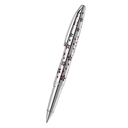 ATX® Cherry Blossom Polished Chrome with Polished Chrome Appointments Rollerball Pen