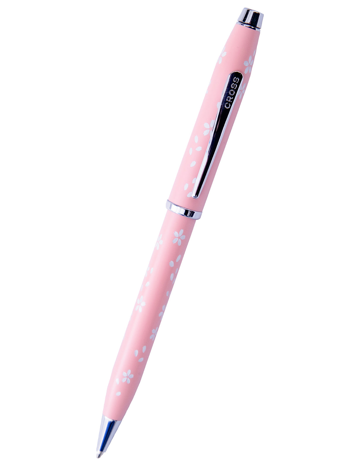 Stylo à bille Century II Cherry Blossom en laque rose très brillante avec attributs chromés polis