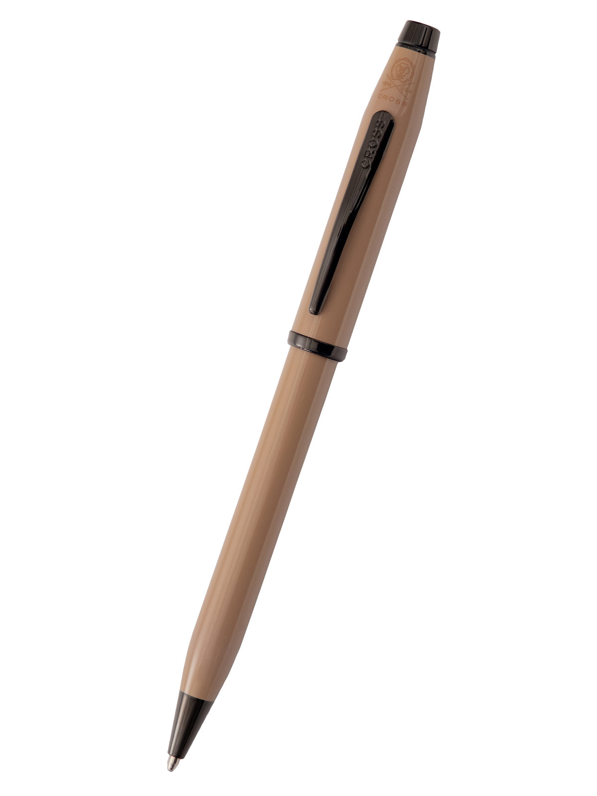 Stylo à bille Cross Century® II beige terreux avec attributs PVD noir