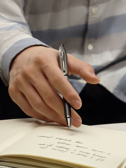 Century® II Polished Slate Gray Engraved Diamond Pattern Selectip Rollerball Pen