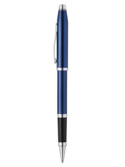 Century® II Polished Translucent Cobalt Blue Engraved Diamond Pattern Selectip Rollerball Pen