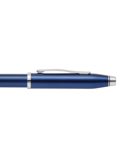 Century® II Polished Translucent Cobalt Blue Engraved Diamond Pattern Selectip Rollerball Pen