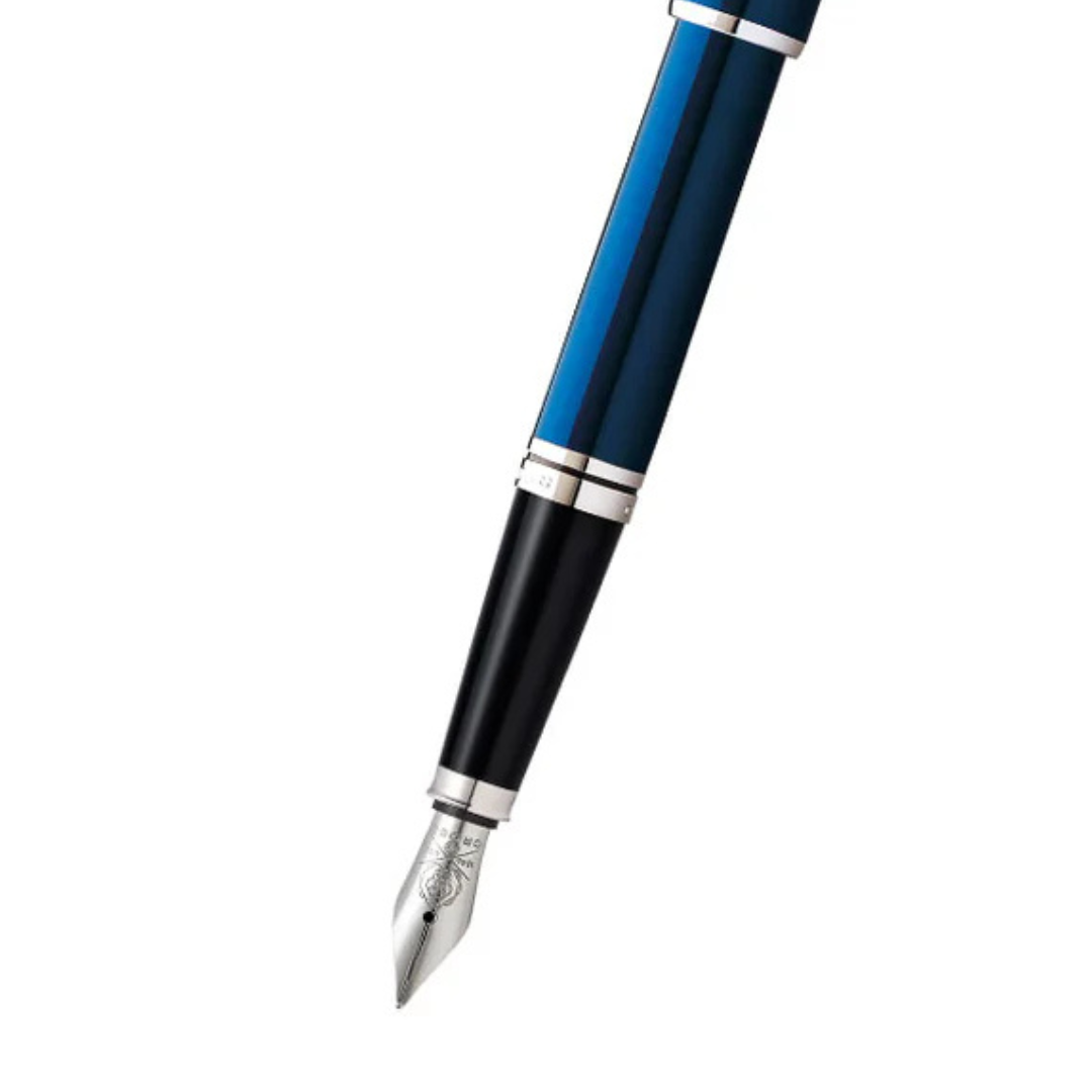 Coventry Blue Lacquer Fine Nib Fountain Pen