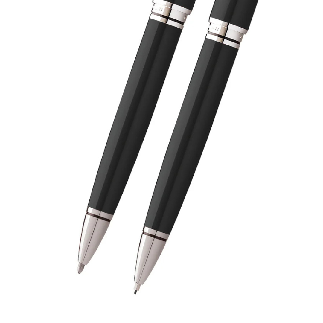 Coventry Black Lacquer Pen and Pencil Gift Set