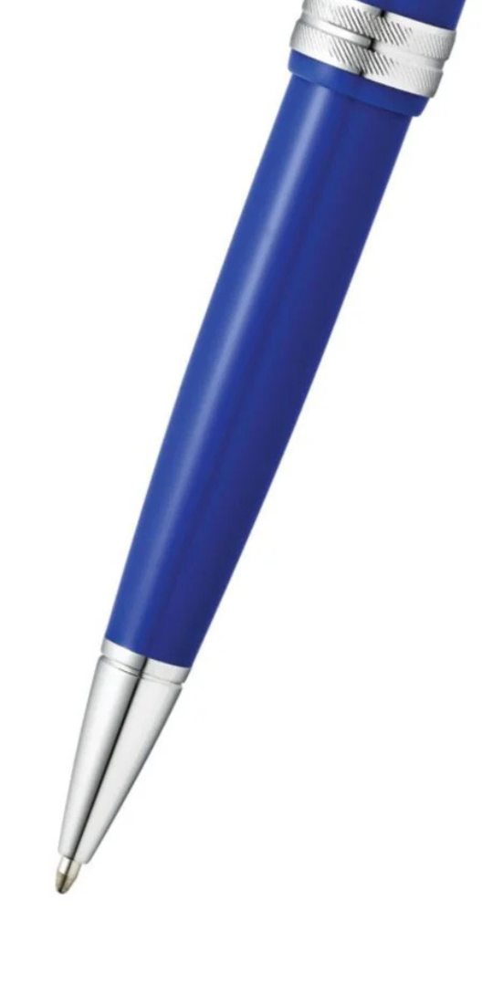 Bailey Light Polished Blue Resin Ballpoint Pen