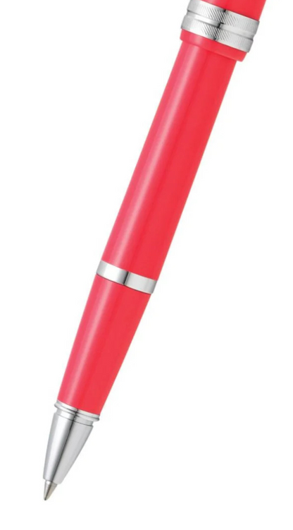 Bailey Light Polished Coral Resin Rollerball Pen