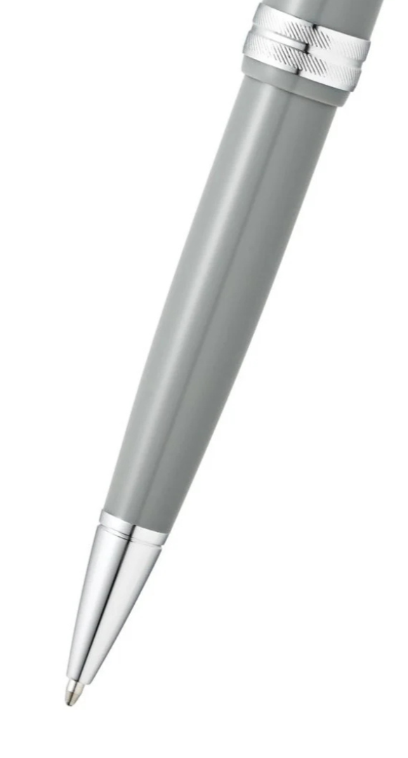 Bailey Light Polished Gray Resin Ballpoint Pen