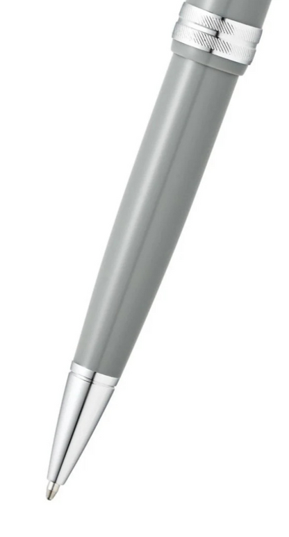 Bailey Light Polished Gray Resin Ballpoint Pen