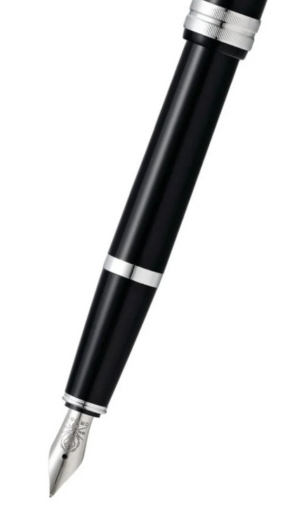 Bailey Light™ Polished Black Resin Fine Nib Fountain Pen