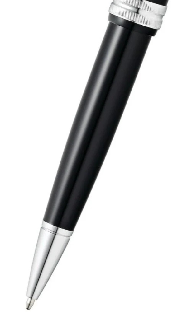 Bailey Light Glossy Black Resin Ballpoint Pen