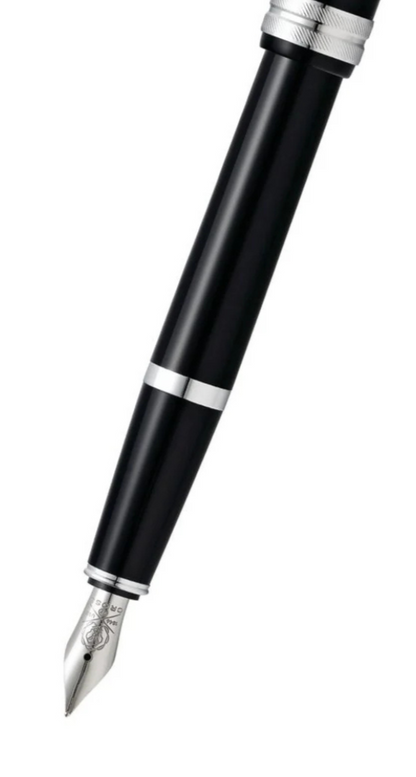 Stylo plume Cross Bailey Light en résine noire polie