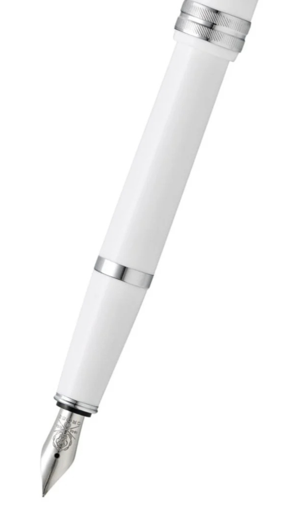 Bailey Light Polished White Resin Extra-Fine Nib Fountain Pen