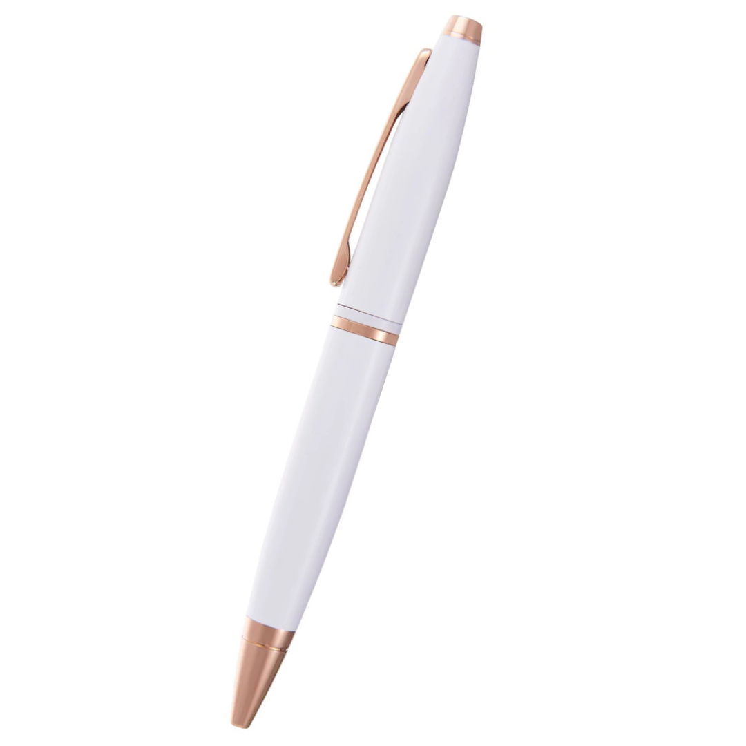 Calais Pearlescent White Lacquer Ballpoint Pen