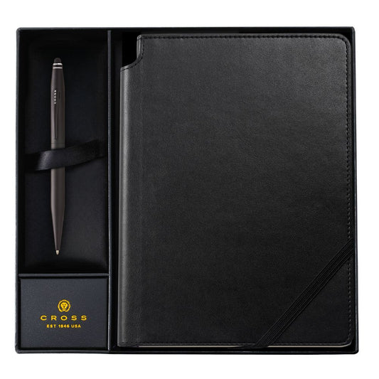 Tech2 Satin Black Ballpoint and Journal Gift Set