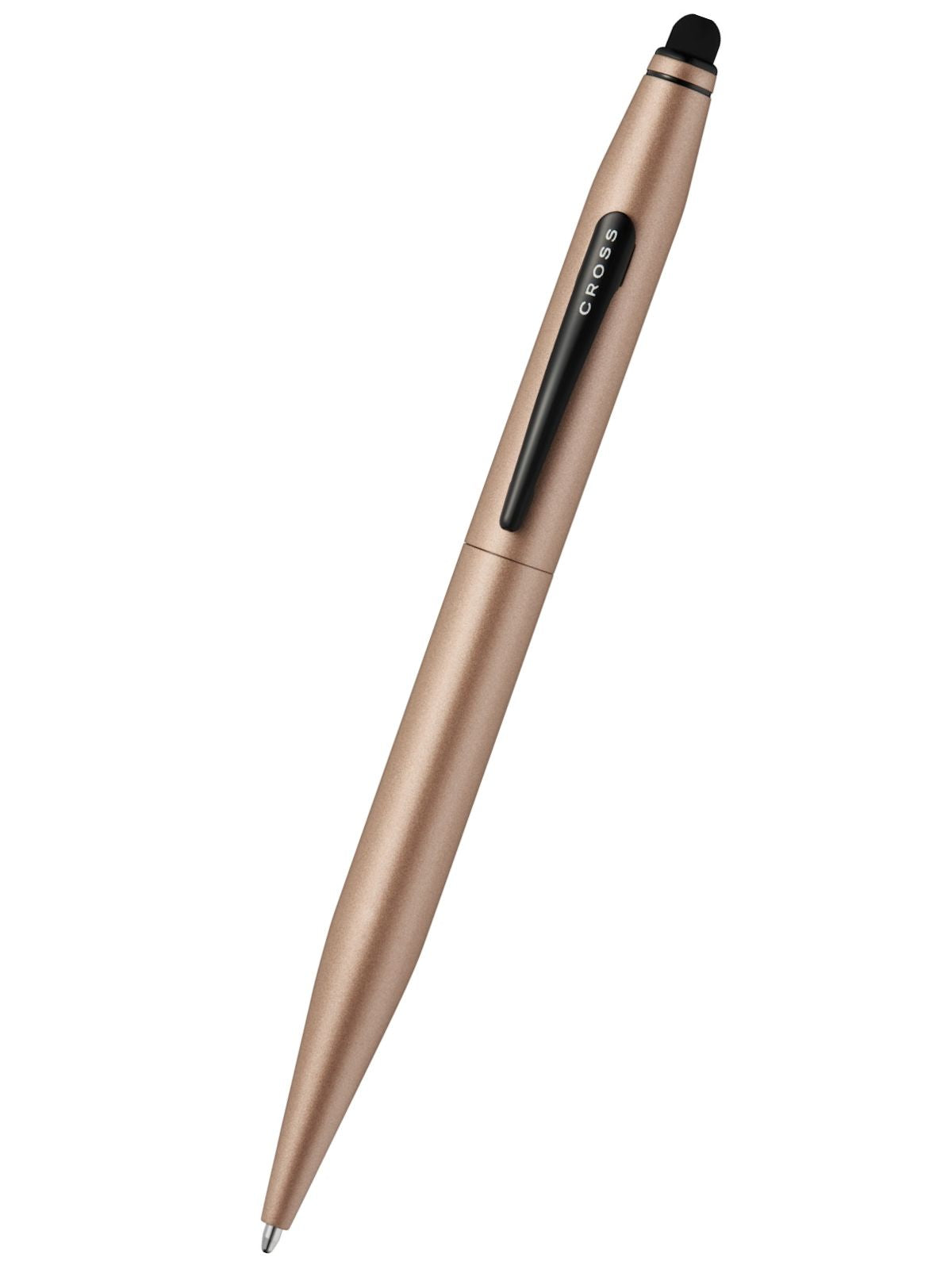 Tech2 Satin Metallic Macchiato Pen with Mocha Leather Magnetic Card Holder Gift Set