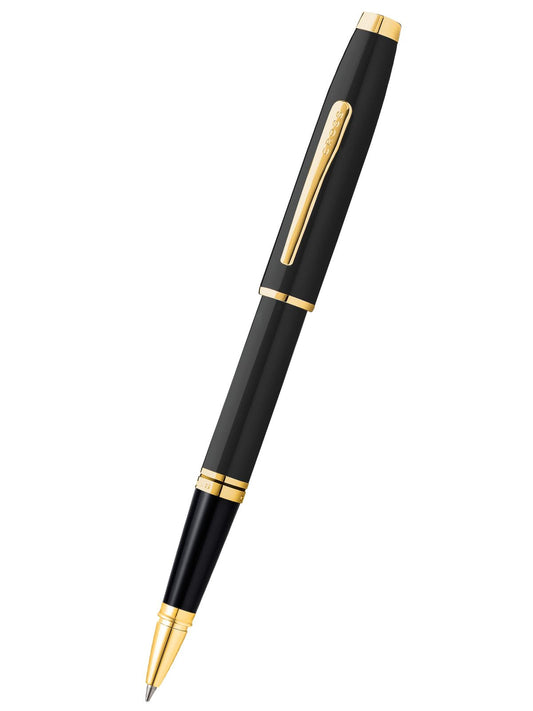 Coventry Black Lacquer with Gold Appointments Rollerball Pen