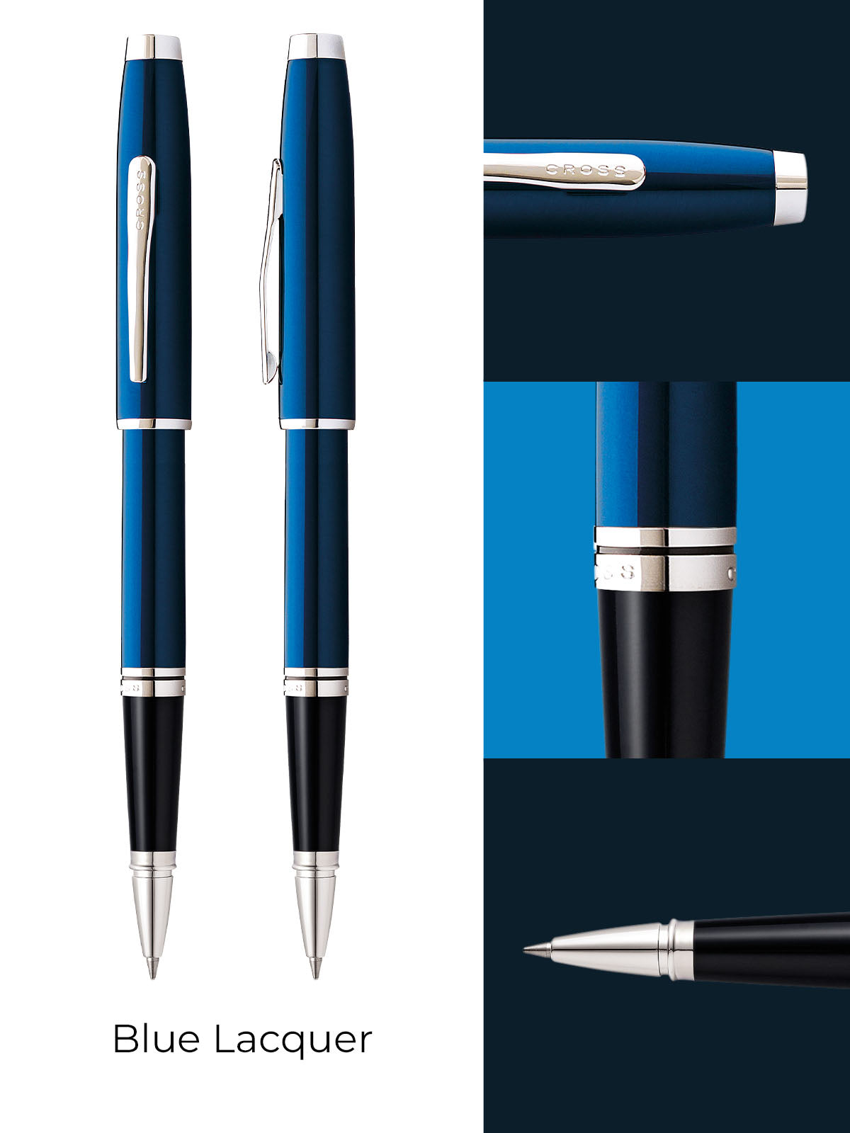 Coventry Blue Lacquer Rollerball Pen