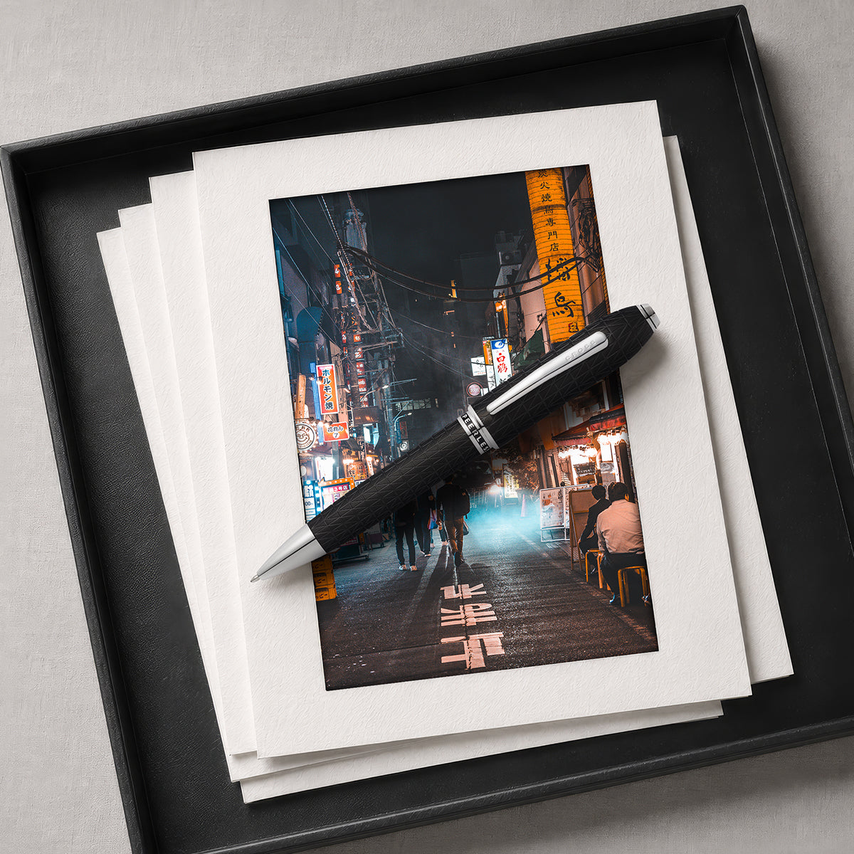 Peerless™ Citizen Tokyo Satin Black with Platinum-plated Appointments Ballpoint Pen