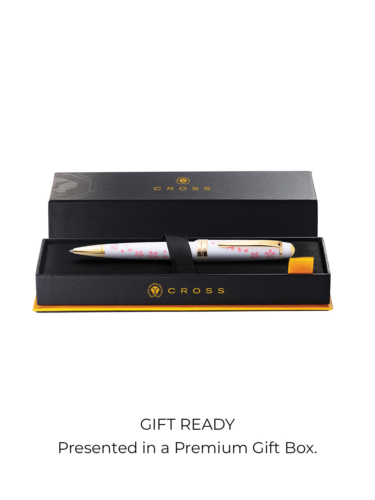Bailey Light™ Cherry Blossom Glossy White Resin Ballpoint Pen