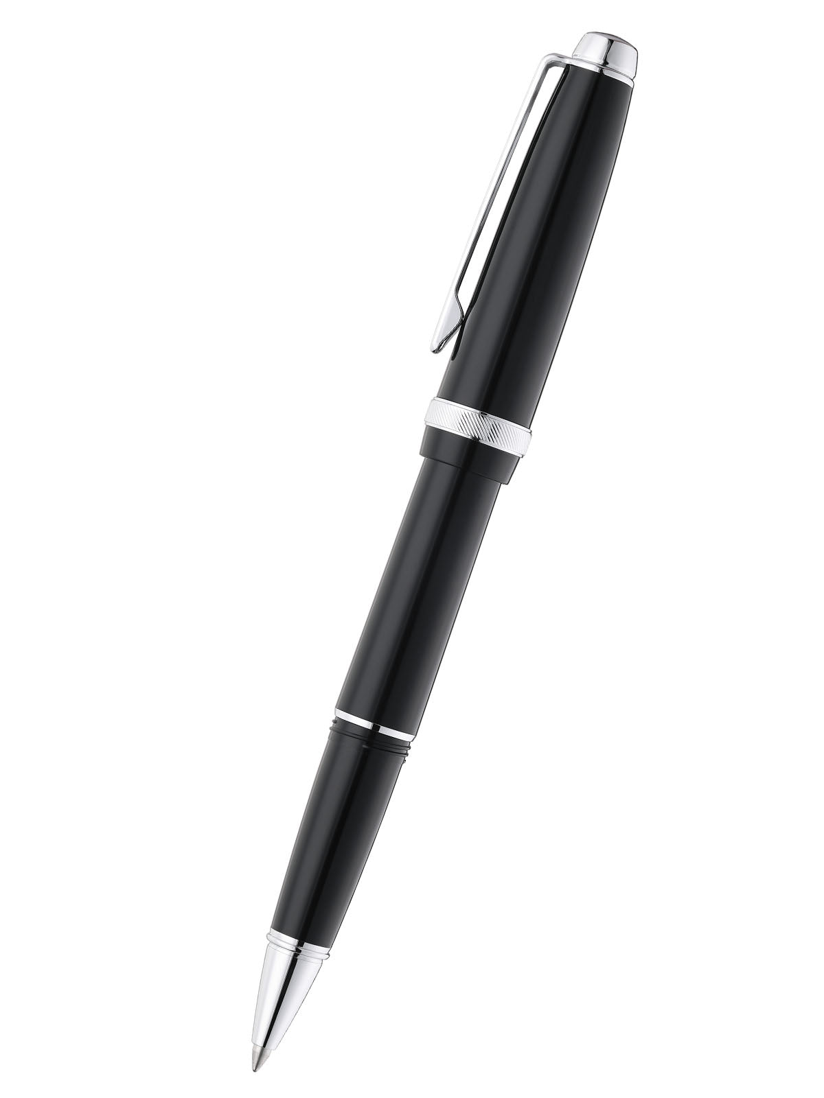Lume Obsidian Black with Polished Chrome Appointments Rollerball Pen