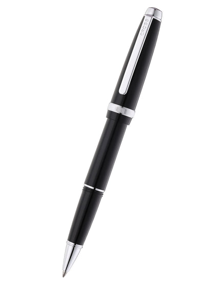 Lume Obsidian Black with Polished Chrome Appointments Rollerball Pen