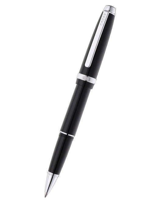 Lume Obsidian Black with Polished Chrome Appointments Rollerball Pen
