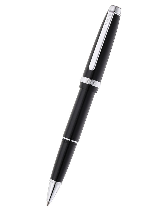 Lume Obsidian Black with Polished Chrome Appointments Rollerball Pen