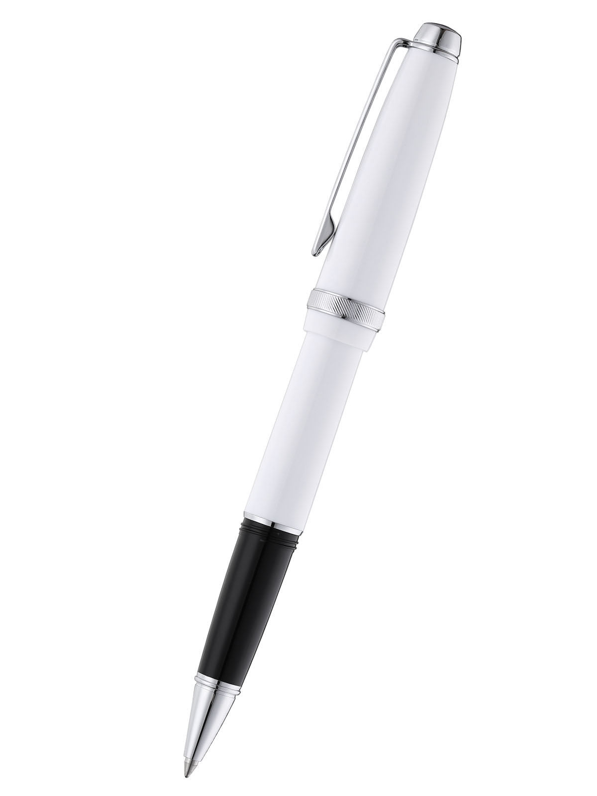 Lume Porcelain White with Polished Chrome Appointments Rollerball Pen