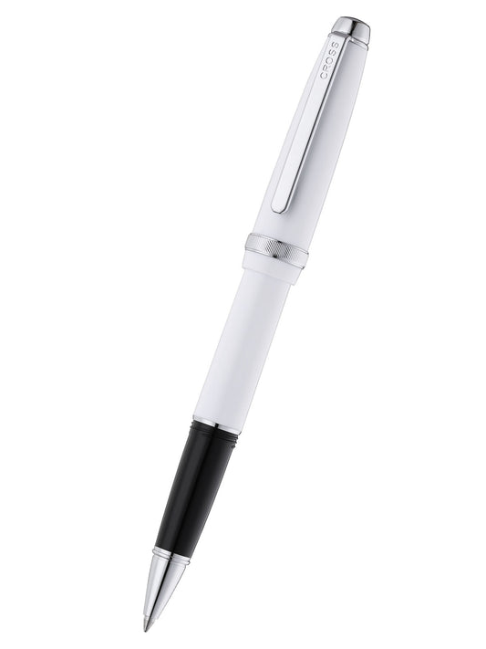 Lume Porcelain White with Polished Chrome Appointments Rollerball Pen