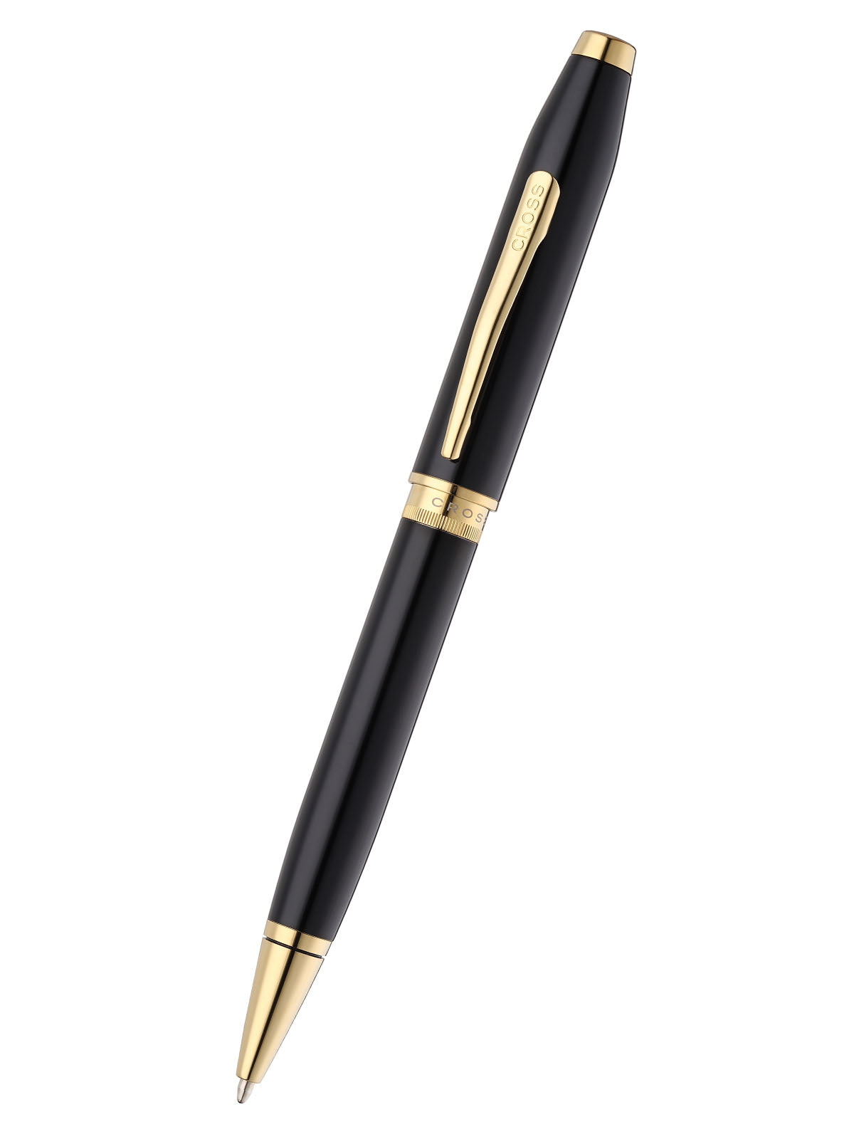 Foundry Glossy Black Lacquer with PVD Gold Appointments Ballpoint Pen