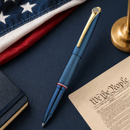 ATX® Americana Blue PVD with Gold-Tone PVD Appointments Rollerball Pen