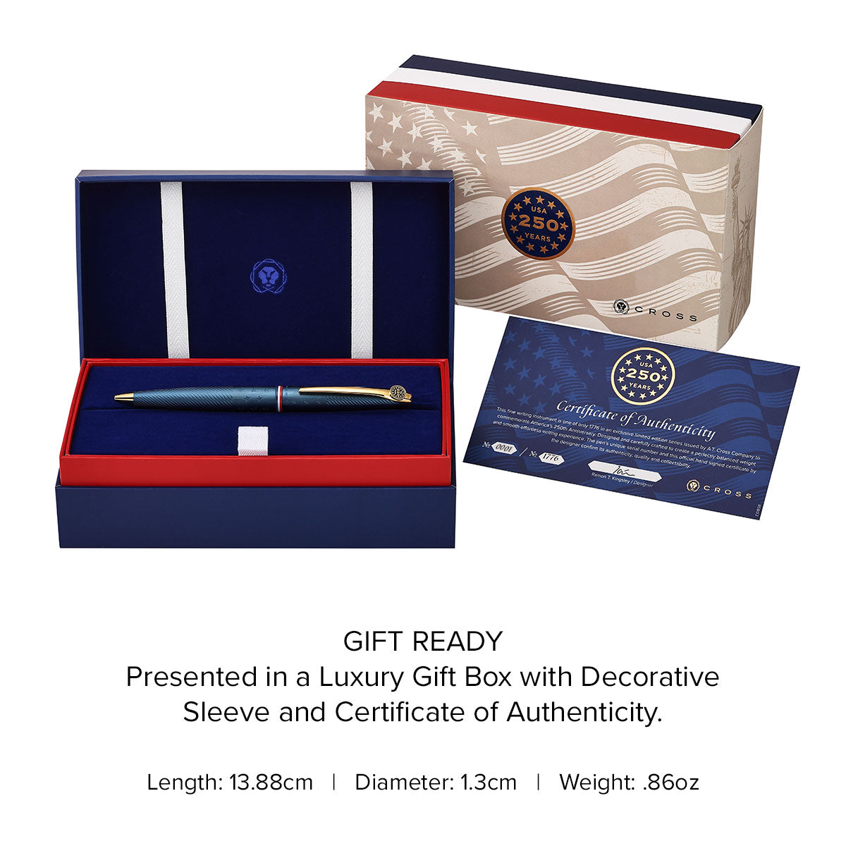 ATX® Americana Blue PVD with Gold-Tone PVD Appointments Ballpoint Pen