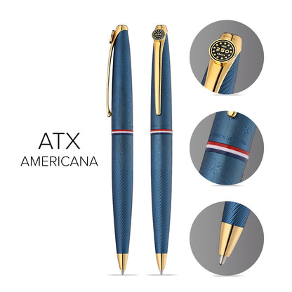 ATX® Americana Blue PVD with Gold-Tone PVD Appointments Ballpoint Pen