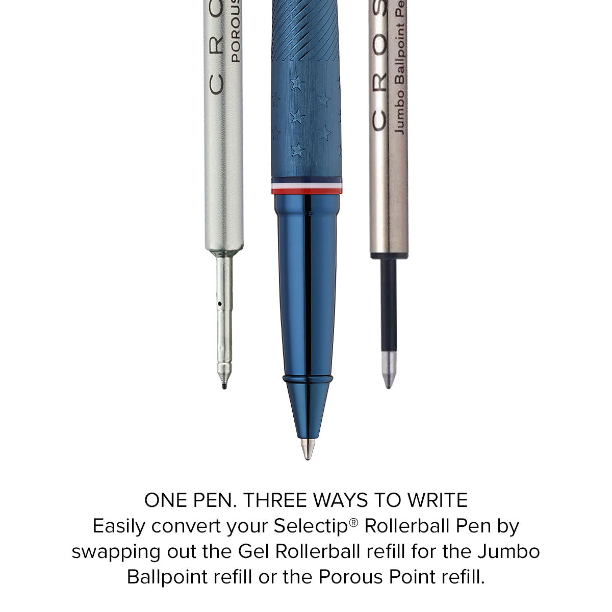 ATX® Americana Blue PVD with Gold-Tone PVD Appointments Rollerball Pen