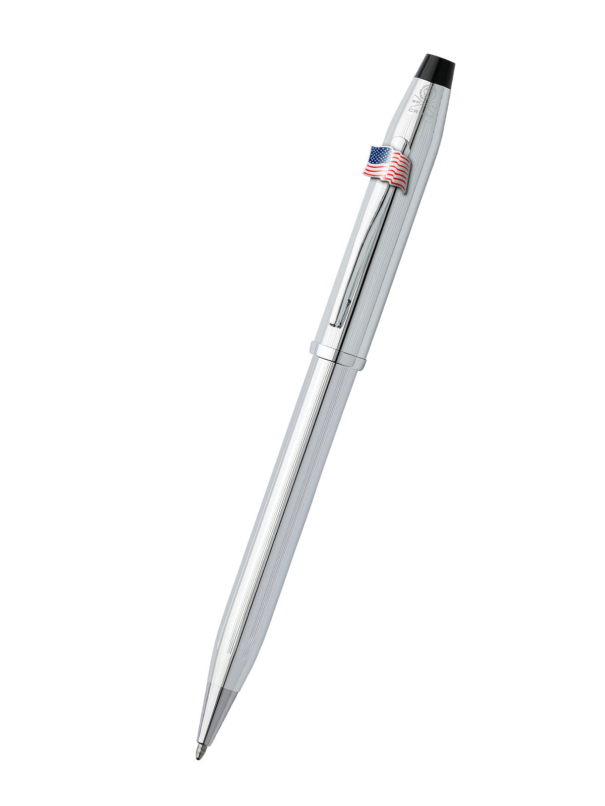 Century II Lustrous Chrome Ballpoint with American Flag Emblem