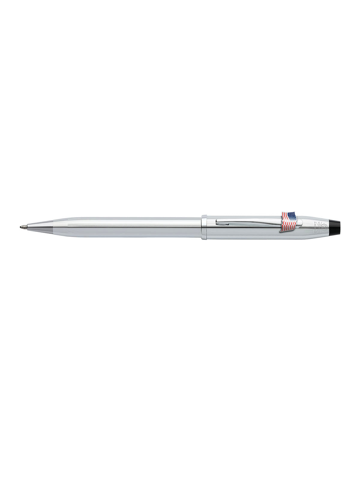 Century II Lustrous Chrome Ballpoint with American Flag Emblem