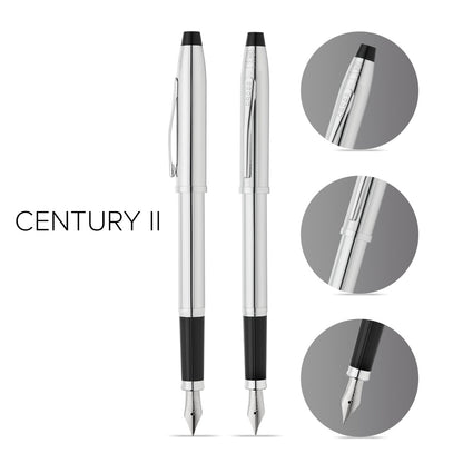 Century® II Lustrous Chrome Medium Nib Fountain Pen