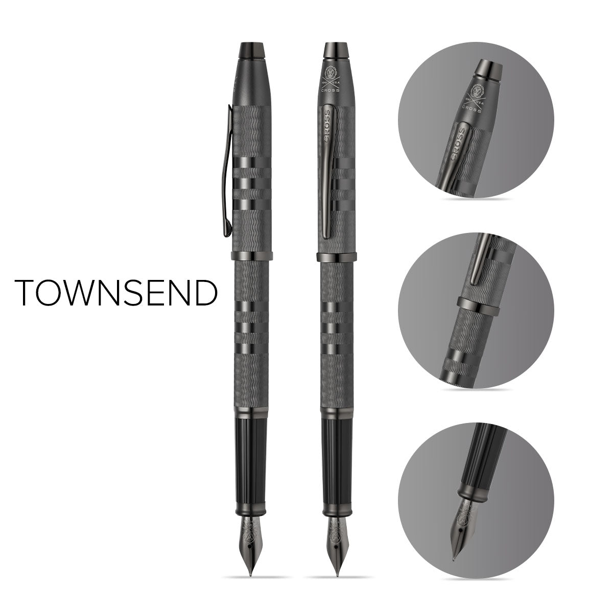 Century® II Midnight Black Fine Nib Fountain Pen